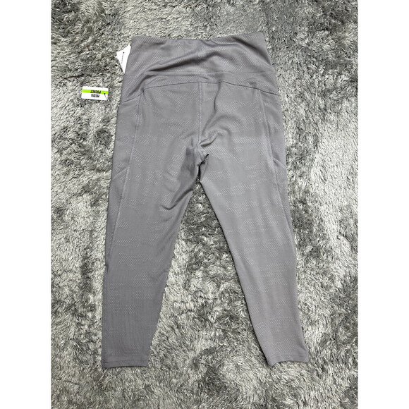 Nicole Miller Sport Women's Capri Leggings In Light Gray Print Size L - Picture 5 of 7